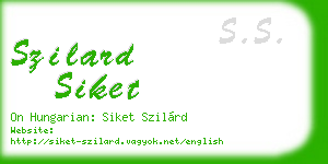 szilard siket business card